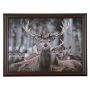 BJARKA lap tray, deer design, brown-grey-white, 43x33x7cm