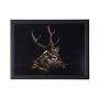 BJARKA lap tray, stag design, brown and black, 43x33x7cm