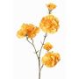 Decorative carnation branch STURYN, yellow, 22"/55cm, Ø1"-2.4"/2.5-6cm