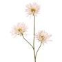 Decorative chrysanthemum branch LASDIM, white, 75 cm, Ø 11 cm