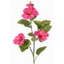 Artificial hibiscus branch TELSIMA with flowers, pink, 80cm