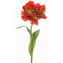 Artificial Parrot Tulip STEFANIE, red-green, 65cm, Ø14cm