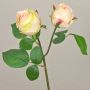 Artificial rose RENATUS, cream-pink, 18"/45cm