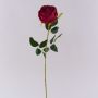 Plastic flower Rose CHERLEN, red, 24"/60cm, Ø4"/10cm