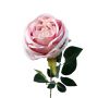 Plastic flower Rose CHERLEN, pink-cream, 24"/60cm, Ø4"/10cm