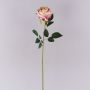 Plastic flower Rose CHERLEN, pink-cream, 24"/60cm, Ø4"/10cm