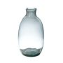 Bottle vase NERRASITA made of glass, with grooves, recycled, clear, 29,5cm, Ø18cm