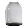 Glass flower vase HELVIA, recycled, grey-clear, 25cm, Ø19cm