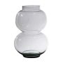Spherical glass vase HERIBETO, recycled, clear, 25cm, Ø16cm