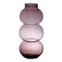 Spherical glass vase HERIBETO, recycled, violet-clear, 40cm, Ø16cm