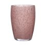 Round glass vase HENRY, granite-red, 20cm, Ø14cm