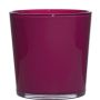 Glass planter ALENA, magenta, 19cm, Ø19cm