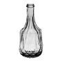 Glass bottle SEGUNDO, structure pattern, clear, 17cm, Ø8cm