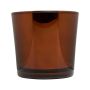 Glass planter ALENA SHINY, shiny copper, 16cm, Ø17cm