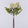 Fake rowan branch ELNATAN, bunch, fruits, cream-white, 12"/30cm