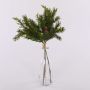 Artificial cryptomeria bunch KIGANJA with cones, green, 14"/35cm
