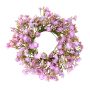 Decorative gypsophila wreath LITAGO, pink-violet, Ø8"/20cm