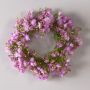 Decorative gypsophila wreath LITAGO, pink-violet, Ø8"/20cm
