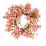 Decorative gypsophila wreath LITAGO, pink-fuchsia, Ø8"/20cm
