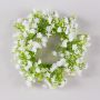 Decorative gypsophila wreath LITAGO, white, Ø8"/20cm