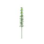 Plastic eucalyptus branch GLAUCO with a glass-like finish, 12 pieces, green, 31"/80cm