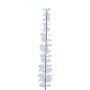 GLAUCO plastic eucalyptus branch with glass-effect finish, 12 pieces, transparent, 80 cm