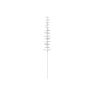 Plastic eucalyptus branch GLAUCO with glass-effect finish, 12 pieces, transparent, 31"/80cm