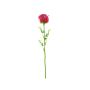 Glass-effect plastic rose EVARISTO, 12 pieces, burgundy, 31"/80cm