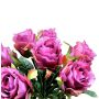 Artificial rose bouquet MURINET, violet, 14"/35cm