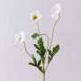 Fake poppy branch OXANDRINE, cream-white, 24"/60cm