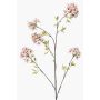 Decorative ornamental cherry branch SLIRKO with blossoms, light pink, 115cm