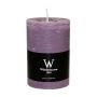 Pillar candle AURORA, mauve, 4"/10cm, Ø2.7"/6,8cm, 42h - Made in Germany
