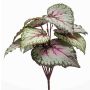Faux plant: leaf begonia BLAROM on a stake, crossdoor, grey-pink, 10"/25cm