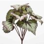 Artificial plant: leaf begonia BLAROM on a stake, crossdoor, grey-purple, 10"/25cm