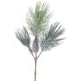 Decorative branch Parasol pine SNOLER with glitter, cones, frosted, green, 24"/60cm