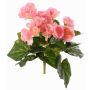 Faux begonia BIRMA on a stick, pink, 8"/20cm, Ø1.2"-2"/3-5cm