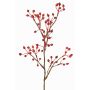 Artificial wild rose branch HIKERNO with rose hips, red, 24"/60cm