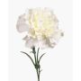 Artificial carnation flower VANERA, white, 24"/60cm, Ø 3.1"/8cm