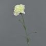 Artificial carnation flower VANERA, white, 24"/60cm, Ø 3.1"/8cm