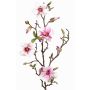 Decorative magnolia MARGA, pink-pink, 31"/80cm, Ø 2.4"-3.1"/6-8cm