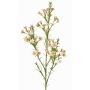Artificial wax flower branch FRINDALS, light pink-white, 26"/65cm, Ø0.6"-0.8"/1.5-2cm