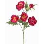 Faux peony branch LARDUAN, Eco Collection, fuchsia, 24"/60cm, Ø2.8"/7cm