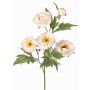 Faux peony branch LARDUAN, Eco Collection, pale pink-white, 24"/60cm, Ø2.8"/7cm