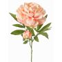 Faux peony WARDUAN, Eco Collection, salmon, 26"/65cm, Ø5.9"/15cm