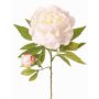 Faux peony WARDUAN, Eco Collection, white, 26"/65cm, Ø5.9"/15cm