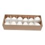 Decorative chicken eggs KIKU, 12 pieces, Easter decoration, speckled, white