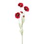 Artificial flower branch Poppy TERNAS, red, 3ft/90cm