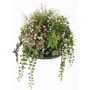 Faux flower arrangement: Impatiens DANFIR, mint, fern, clover, white-green, 20"/50cm, Ø13"/32cm