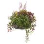 Artificial flower arrangement: lavender, impatiens DANFIR, mint, clover, fern, white-purple-green, 50cm, Ø32cm
