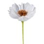 Artificial flower Peony NOSFIN made of paper, white, 18"/45cm